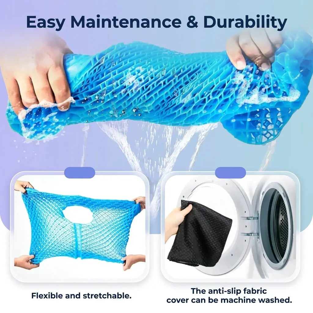 Honeycomb Gel Seat Cushion with Non-Slip Cover