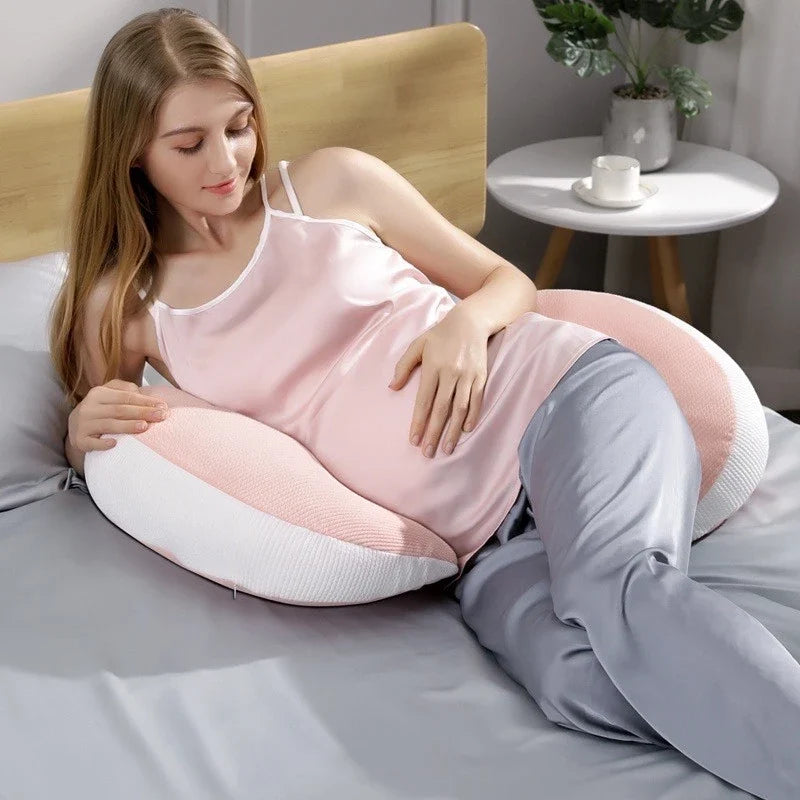 U-Shaped Maternity Support Pillow with Cotton Cover