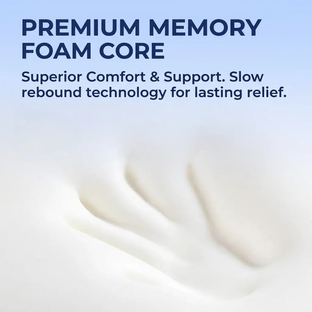 Half Moon Memory Foam Bolster Pillow for Legs & Back