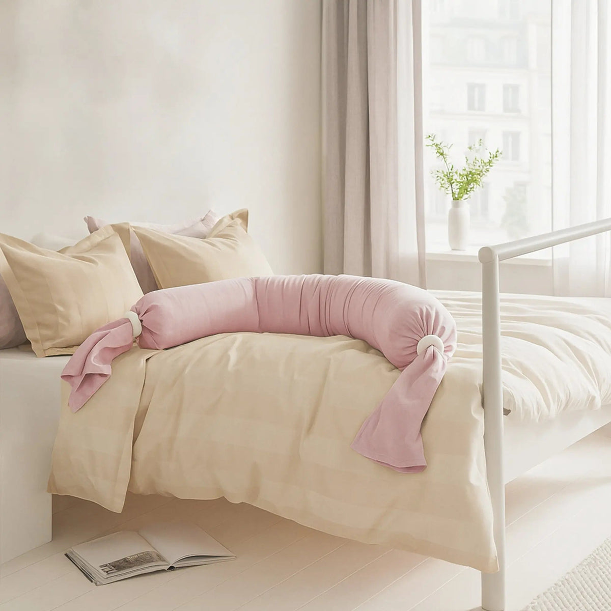 Adjustable Full Body Pregnancy Pillow with Cotton Cover