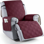 Waterproof Microfiber Recliner Cover with Storage Pockets