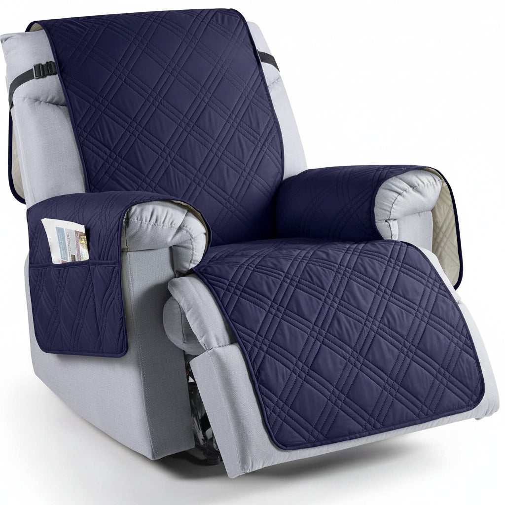 Waterproof Microfiber Recliner Cover with Storage Pockets