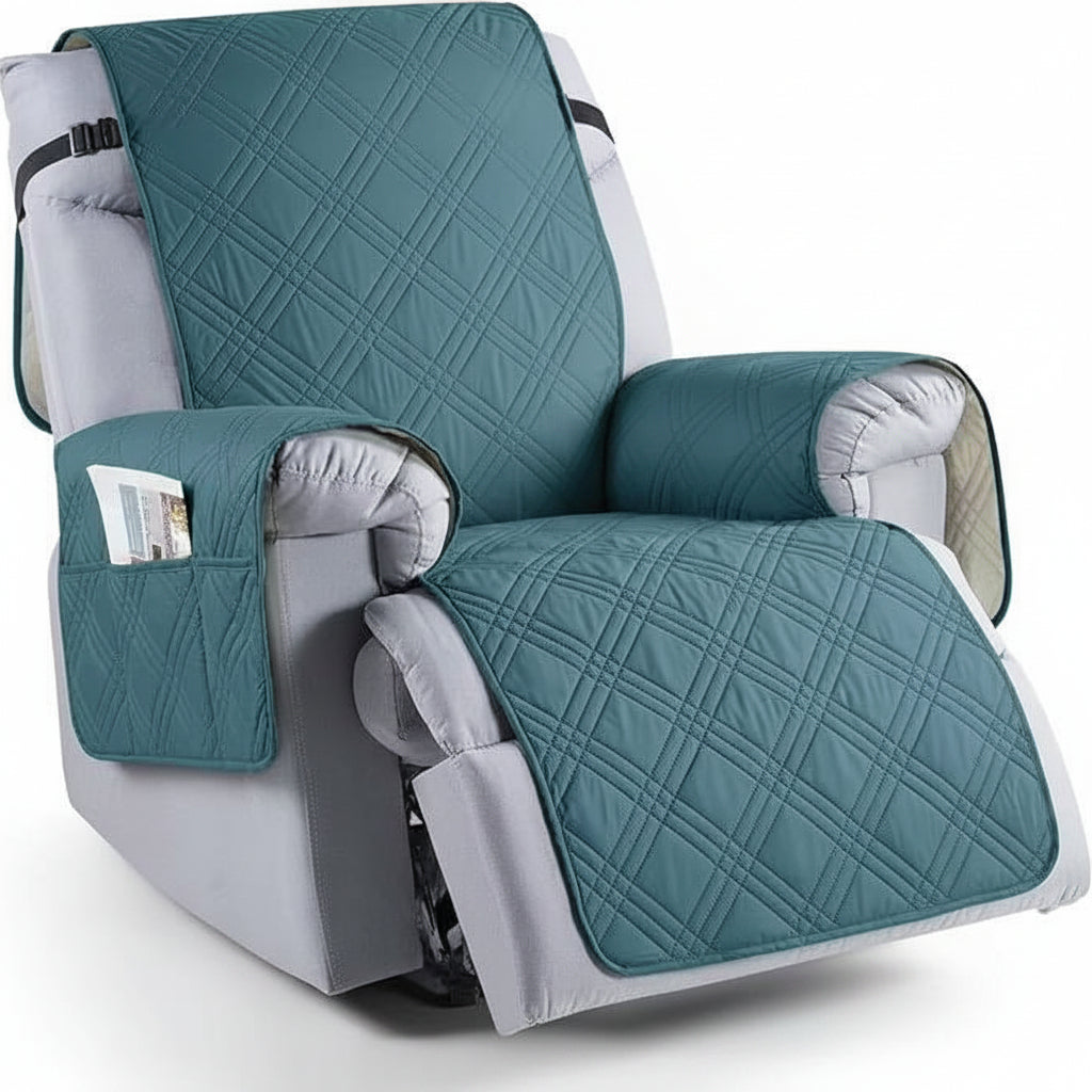 Waterproof Microfiber Recliner Cover with Storage Pockets
