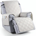 Waterproof Microfiber Recliner Cover with Storage Pockets