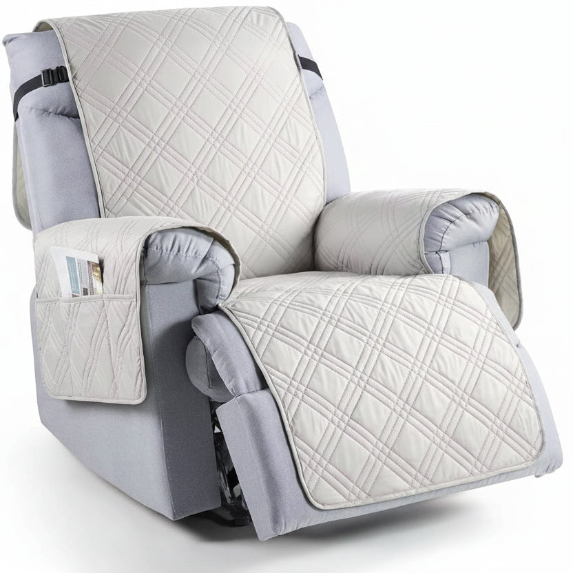 Waterproof Microfiber Recliner Cover with Storage Pockets