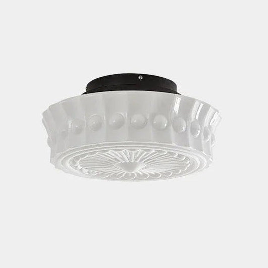 Italian Provence Glass Semi-Flush Mount
