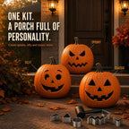 36 Piece Pumpkin Carving Kit with 20 Stencils & LEDs