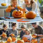 36 Piece Pumpkin Carving Kit with 20 Stencils & LEDs