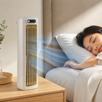 Compact Bladeless Evaporative Cooling Fan in use – lifestyle photo 2