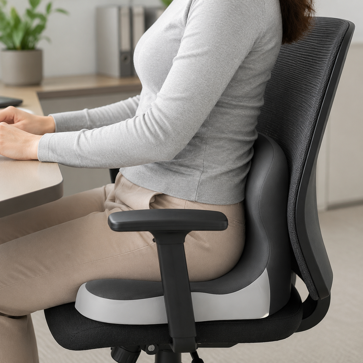 Ergonomic Lumbar Support Seat Cushion in use – lifestyle photo 1