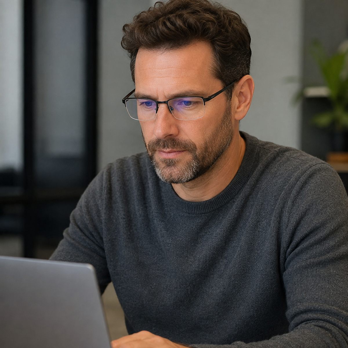 Progressive Multifocal Reading Glasses, Blue Light in use – lifestyle photo 2