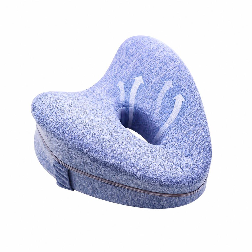 Knee Support Pillow, Contoured on white background