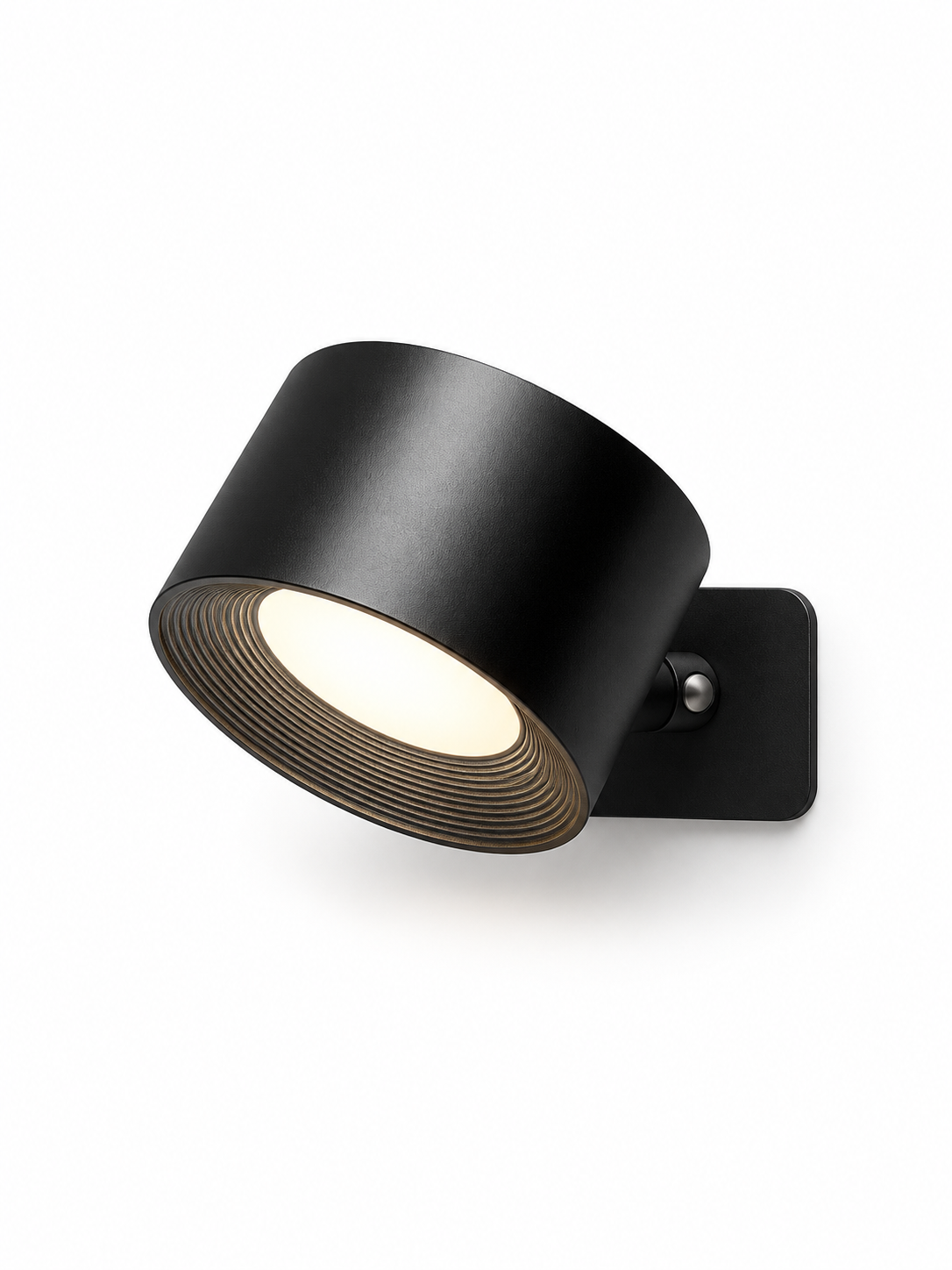 Touch-activated rechargeable LED mood light on white background