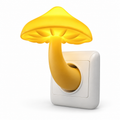 Modern Mushroom Accent Night Light on white background