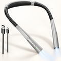 LED neck reading lamp on warm white background