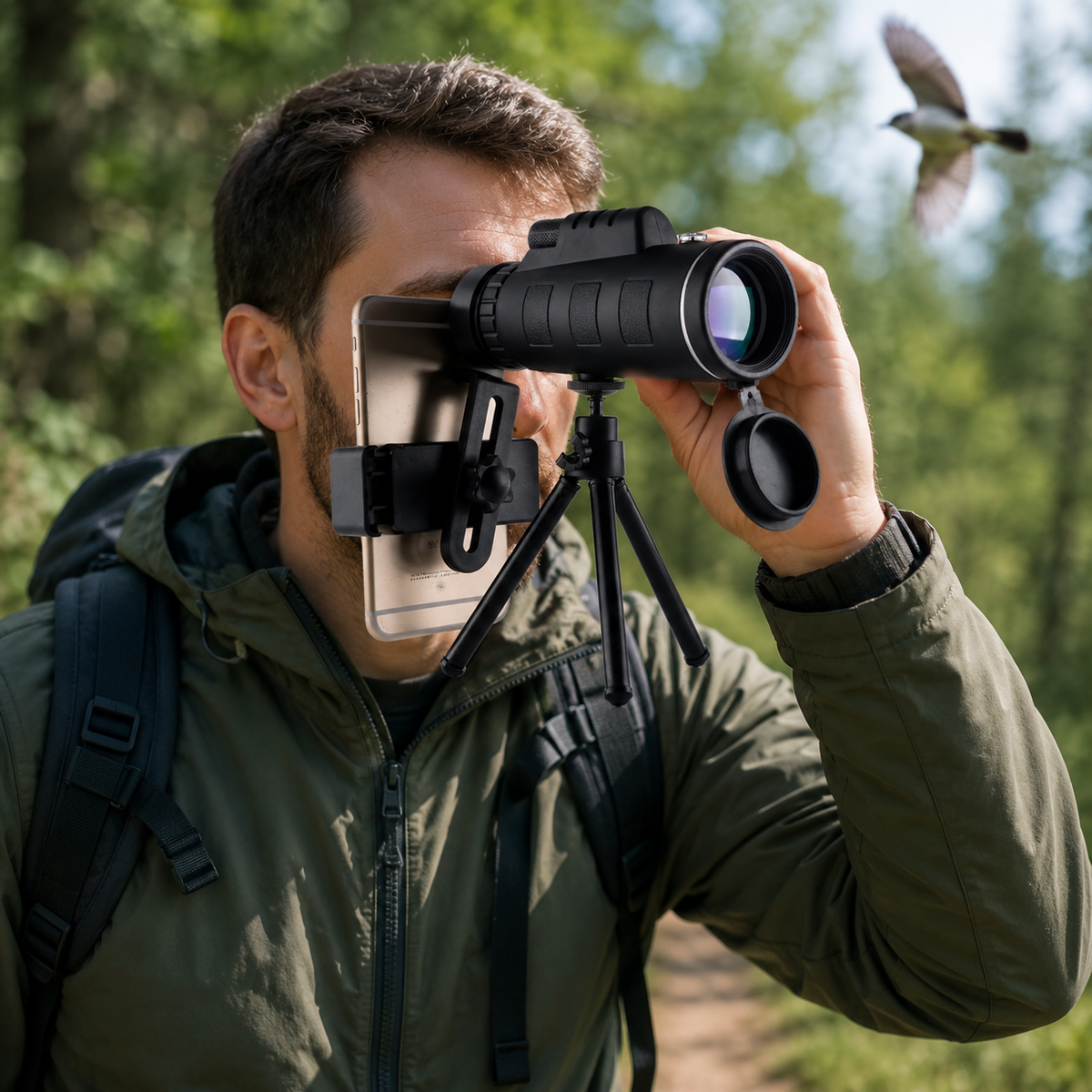 Compact 10x HD Monocular Telescope in use – lifestyle photo 2