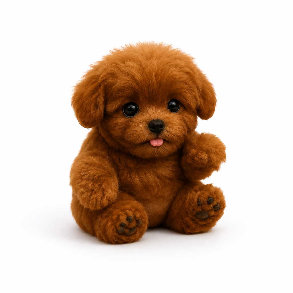 Lifelike Battery-Powered Robot Puppy Companion Toy on white background