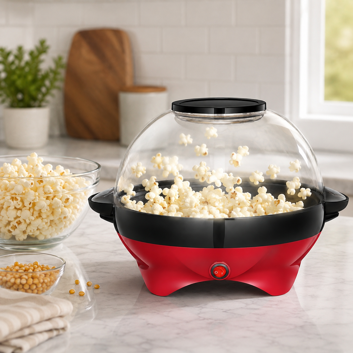 Hot Air Popcorn Popper, Oil-Free lifestyle image 1
