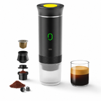 Portable Manual Espresso Maker for Travel on white background