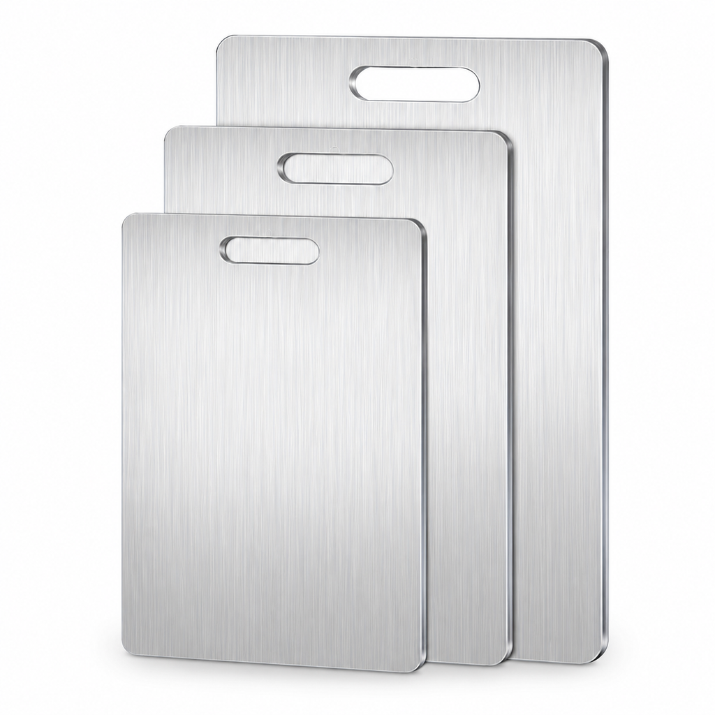 Titanium-Coated Cutting Board on white background