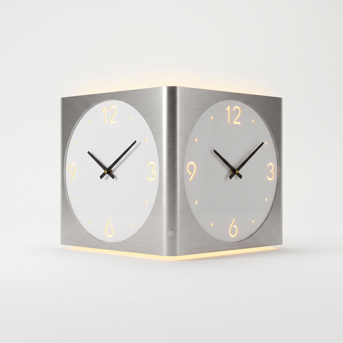 Backlit LED Silent Wall Clock - white background product image