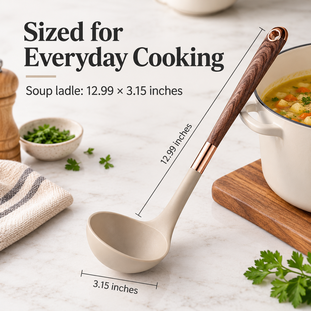 10-Piece Nonstick Kitchen Cooking Utensil Set specification image 1