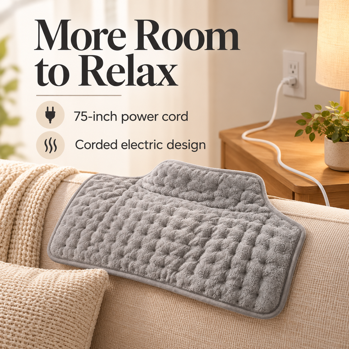 Corded Electric Heating Pad and Heat Wrap specification image 2