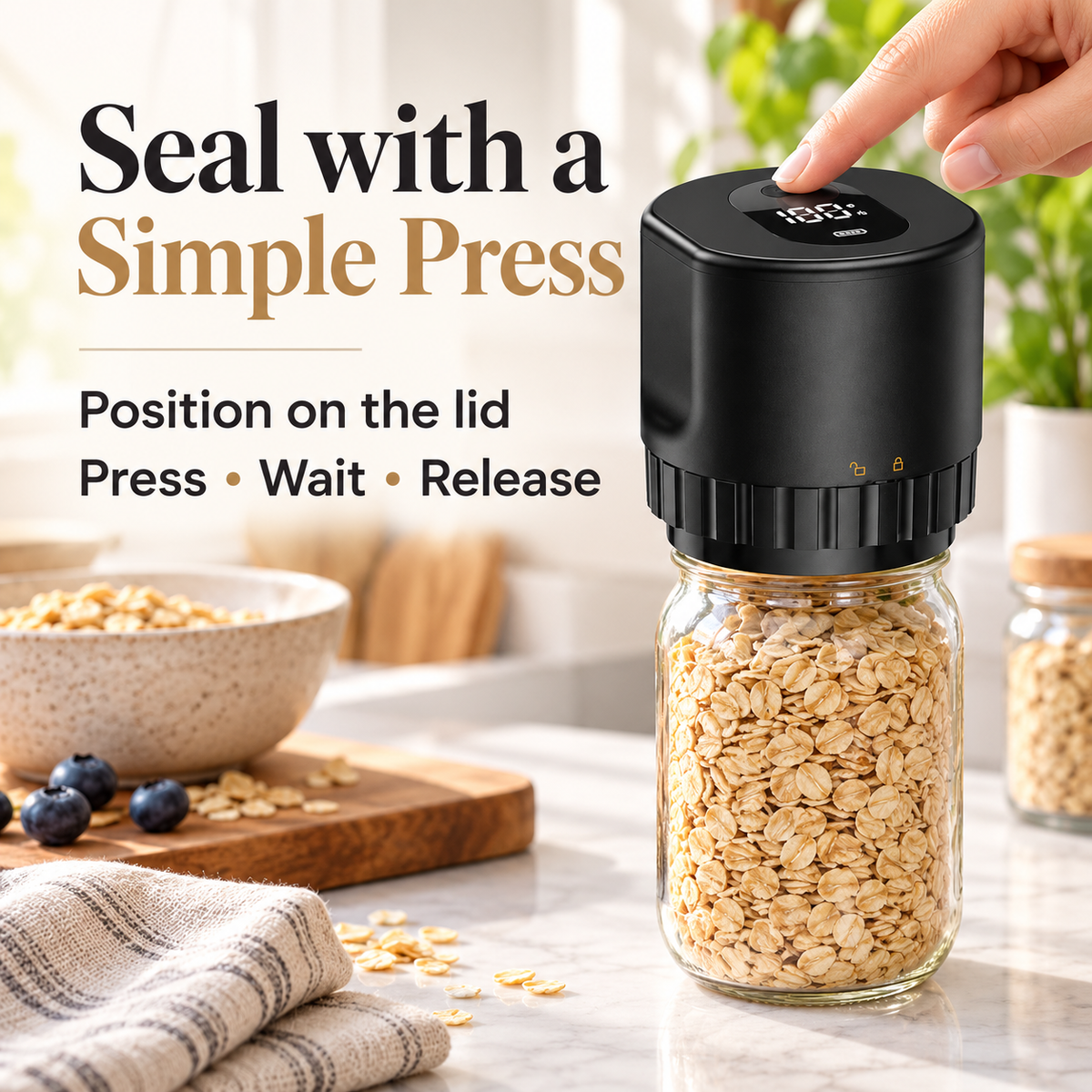 Cordless Electric Mason Jar Vacuum Sealer specification image 1