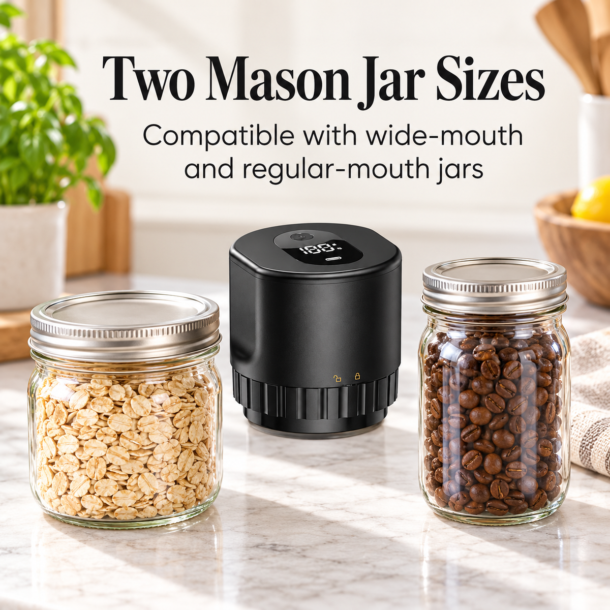 Cordless Electric Mason Jar Vacuum Sealer specification image 2
