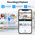 Light bulb security camera — recording and playback