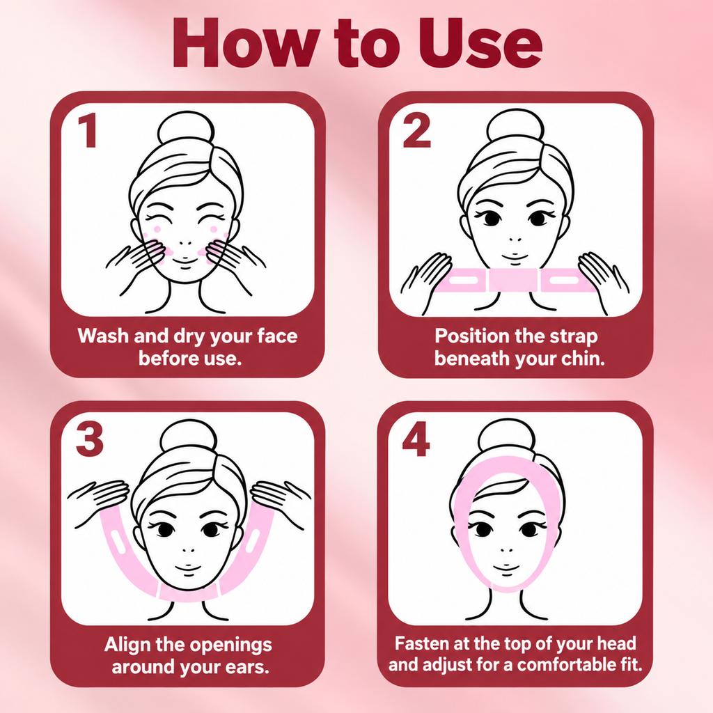 Product support graphic with clear English text