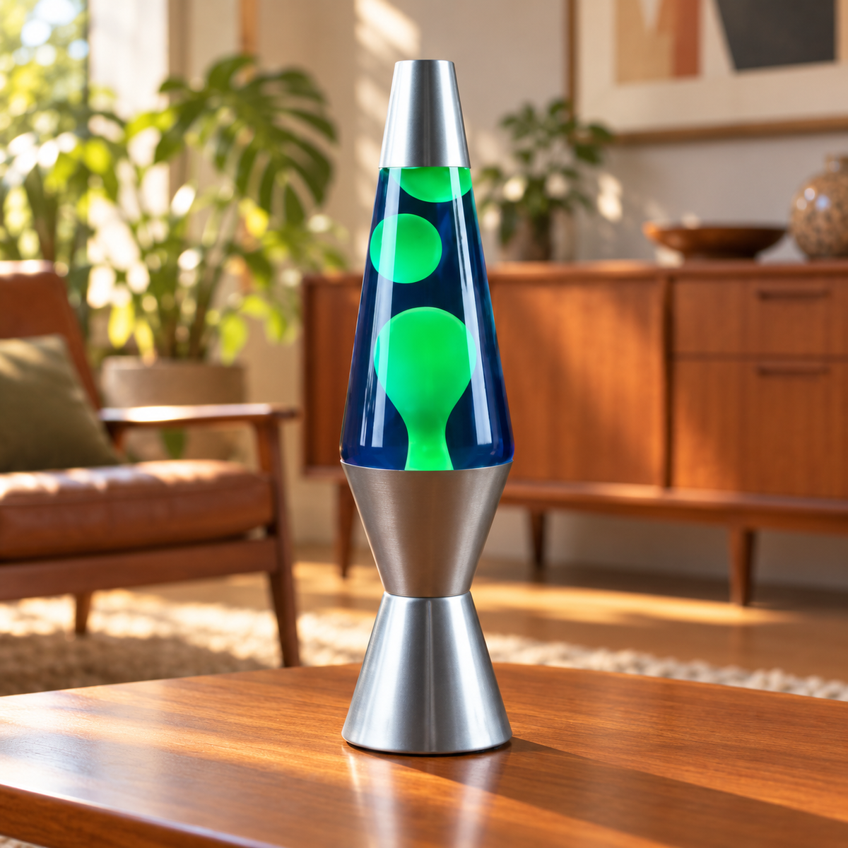 Northmire lava lamp - Silver / Blue & Green