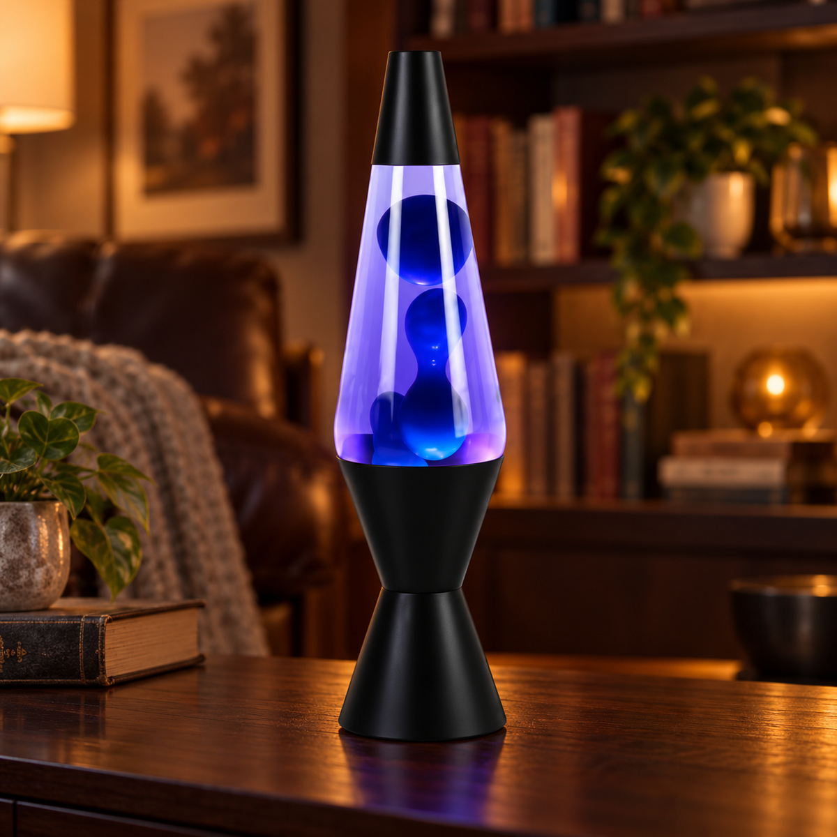Northmire lava lamp - Black / Purple & Blue