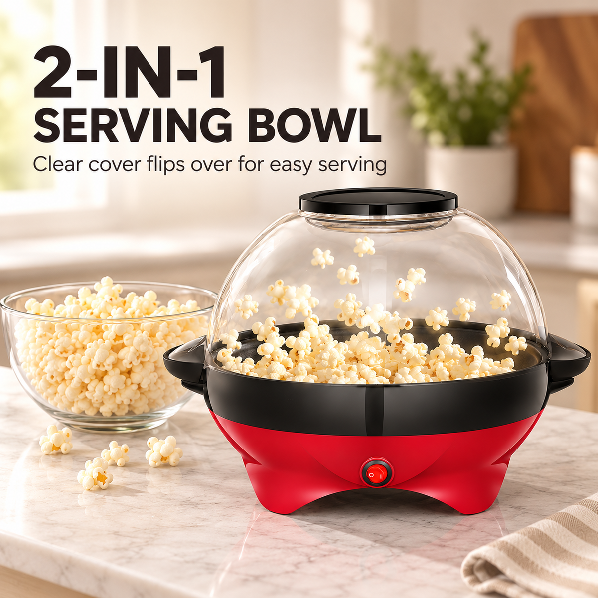 Oil-Free Hot Air Popcorn Popper specification image 3
