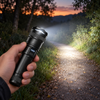 Product in use - 2000LM Ultra Bright P50 LED Flashlight Tactical EDC Emergency Spotlight Telescopic Zoom Handheld Torch with 14500/18650 Battery