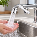 Product in use - Universal Metal Copper Kitchen Faucet Aerator Extender 1080° Rotation Spray Head Tap Extension 360° Sink Sprayer  Water Saving