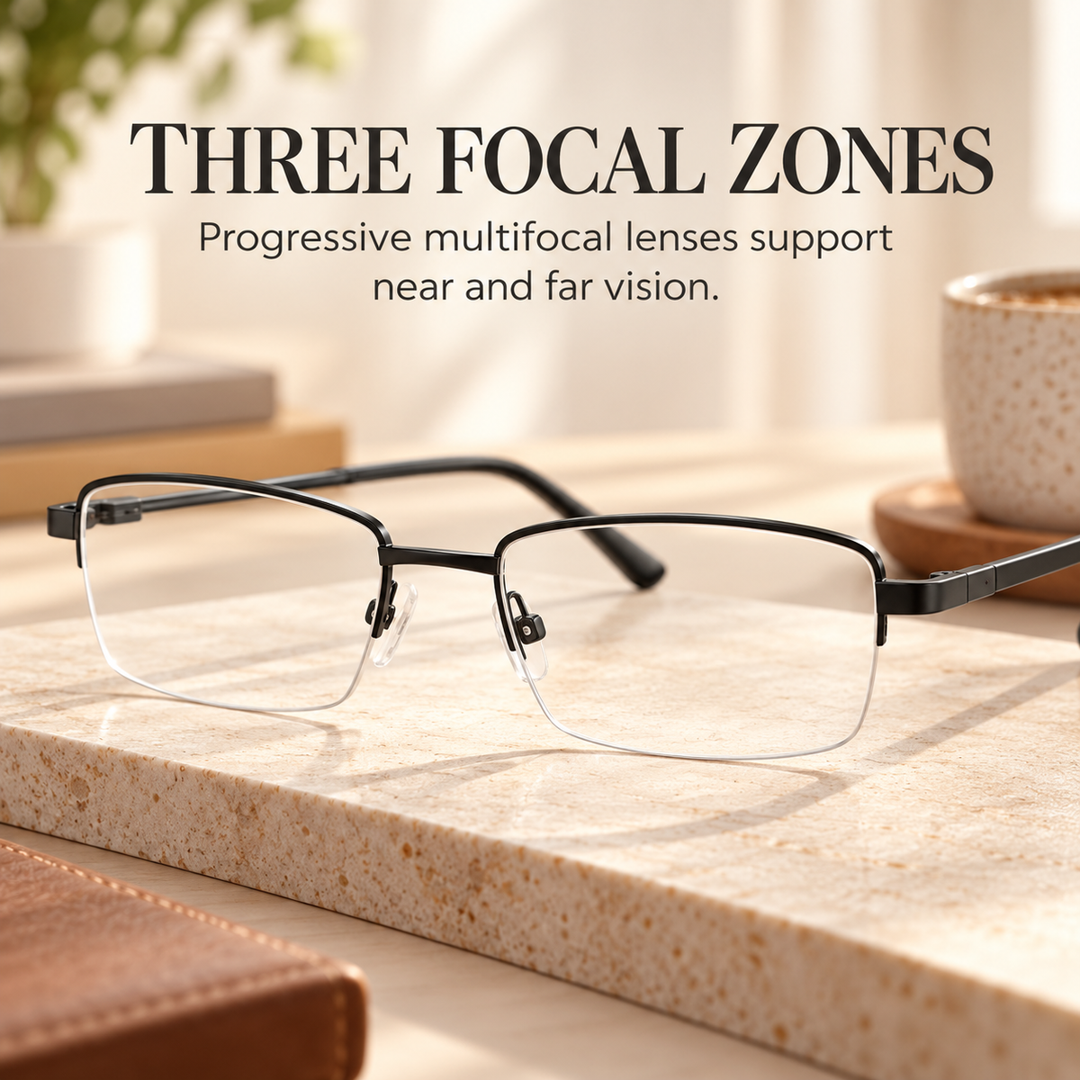Smart German Progressive Glasses – Multifocal Intelligent Reading & Distance Eyewear specification image 1