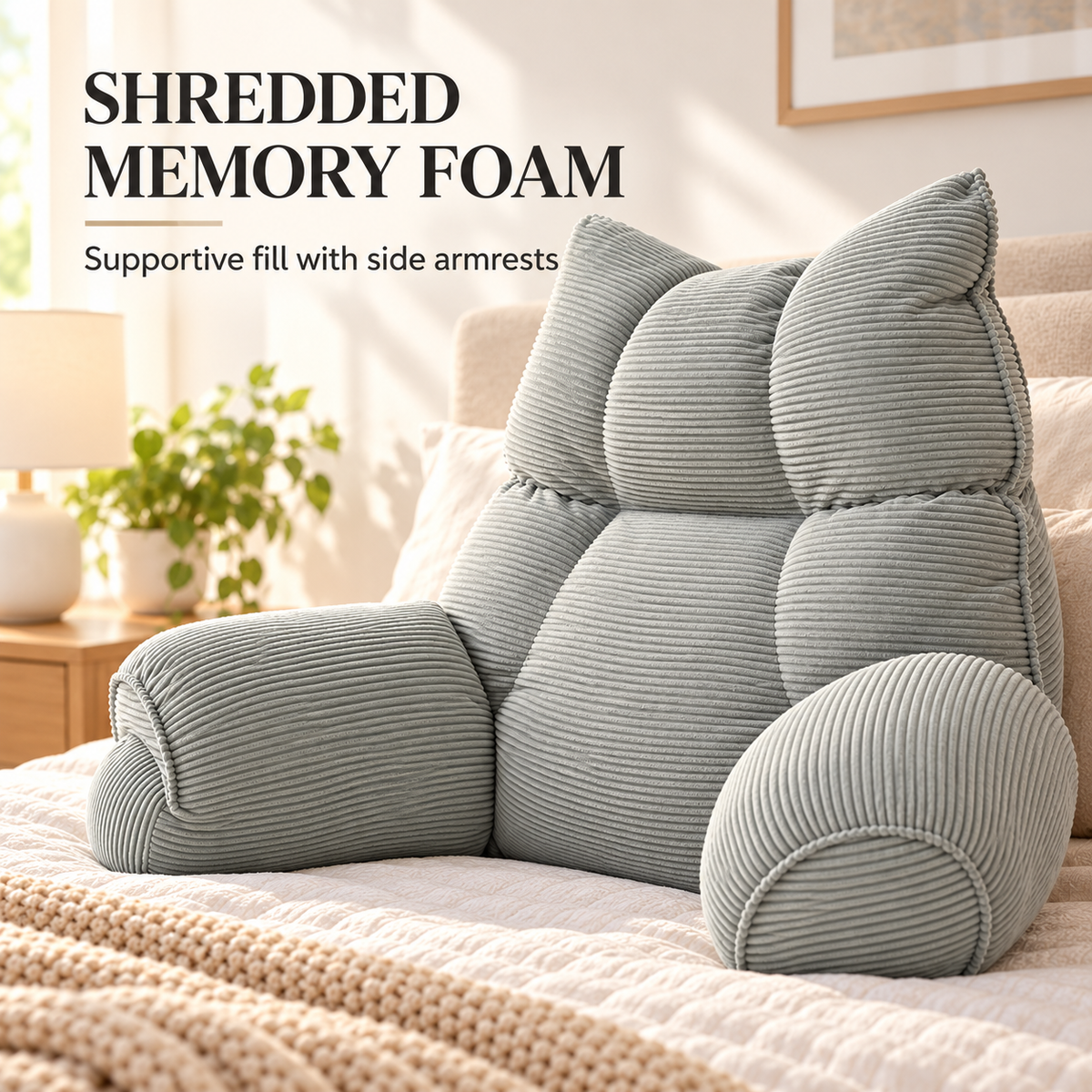 Reading Backrest Pillow with Armrests specification image 2
