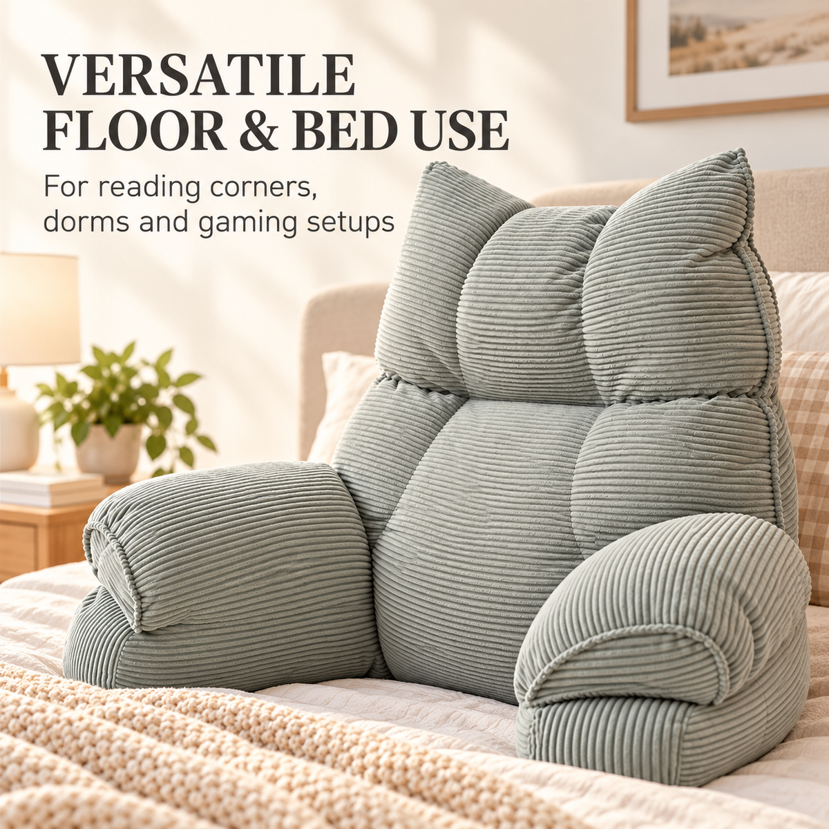 Reading Backrest Pillow with Armrests specification image 3