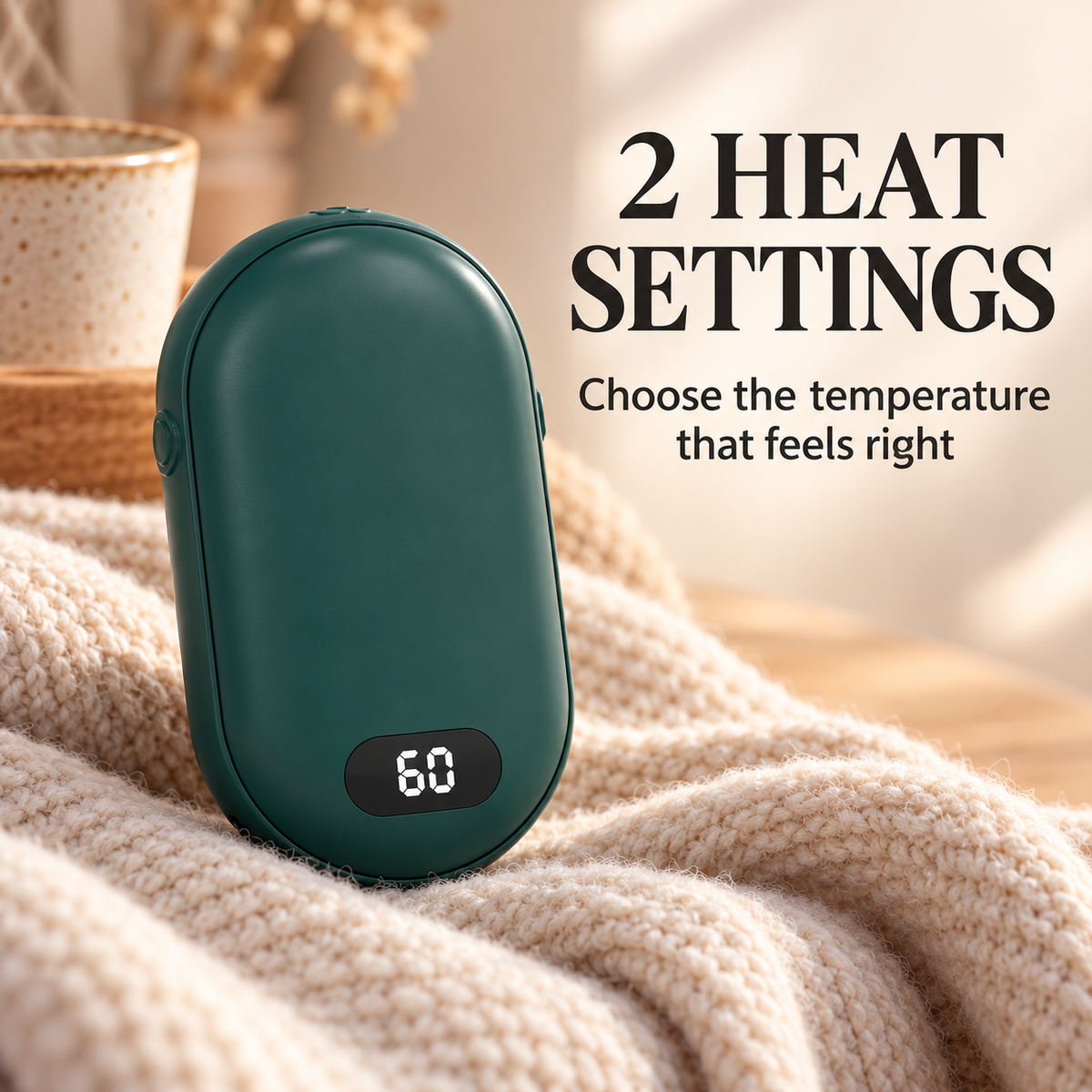 Rechargeable Hand Warmer with Double-Sided Heating specification image 2