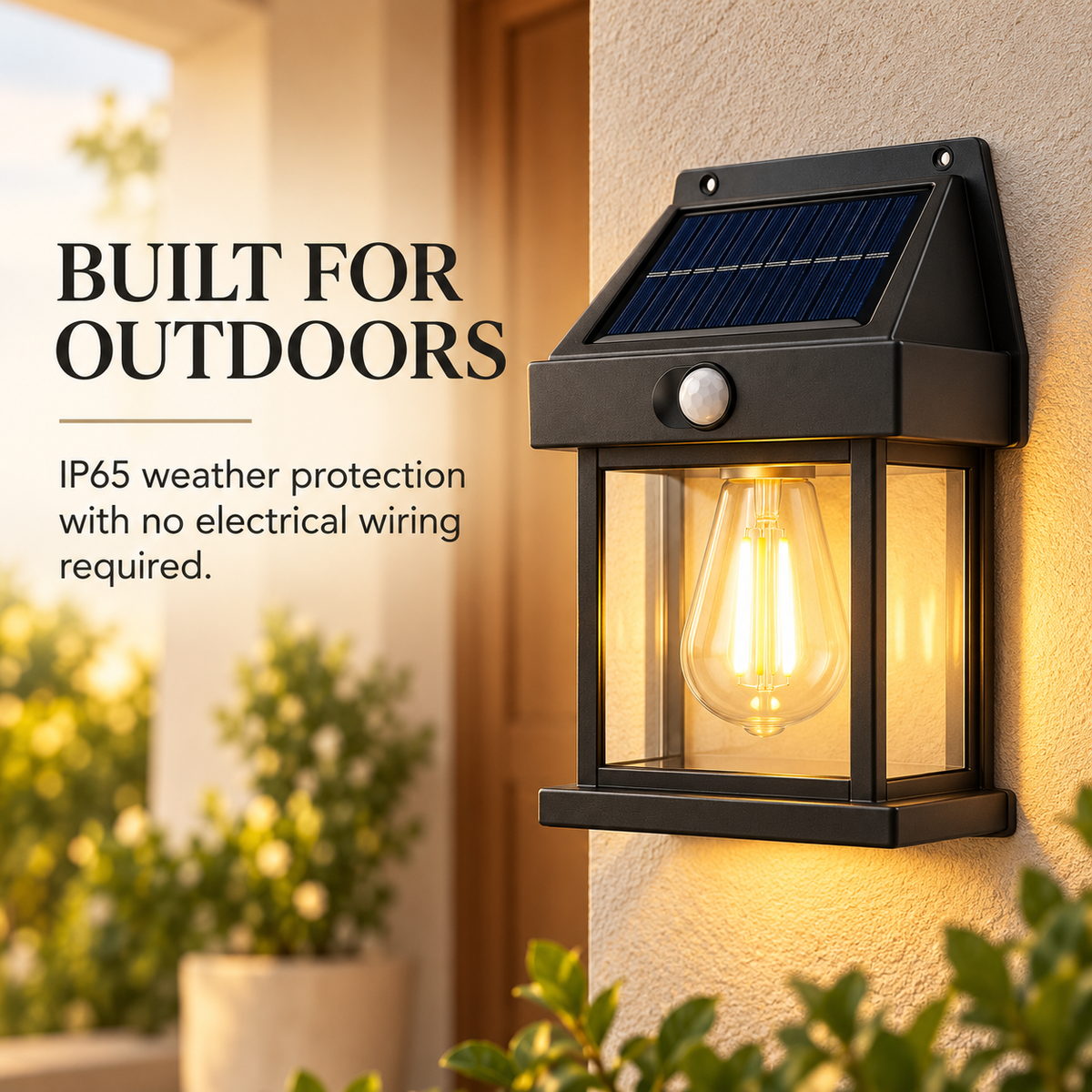 Solar Motion Sensor Outdoor Wall Lanterns specification image 3