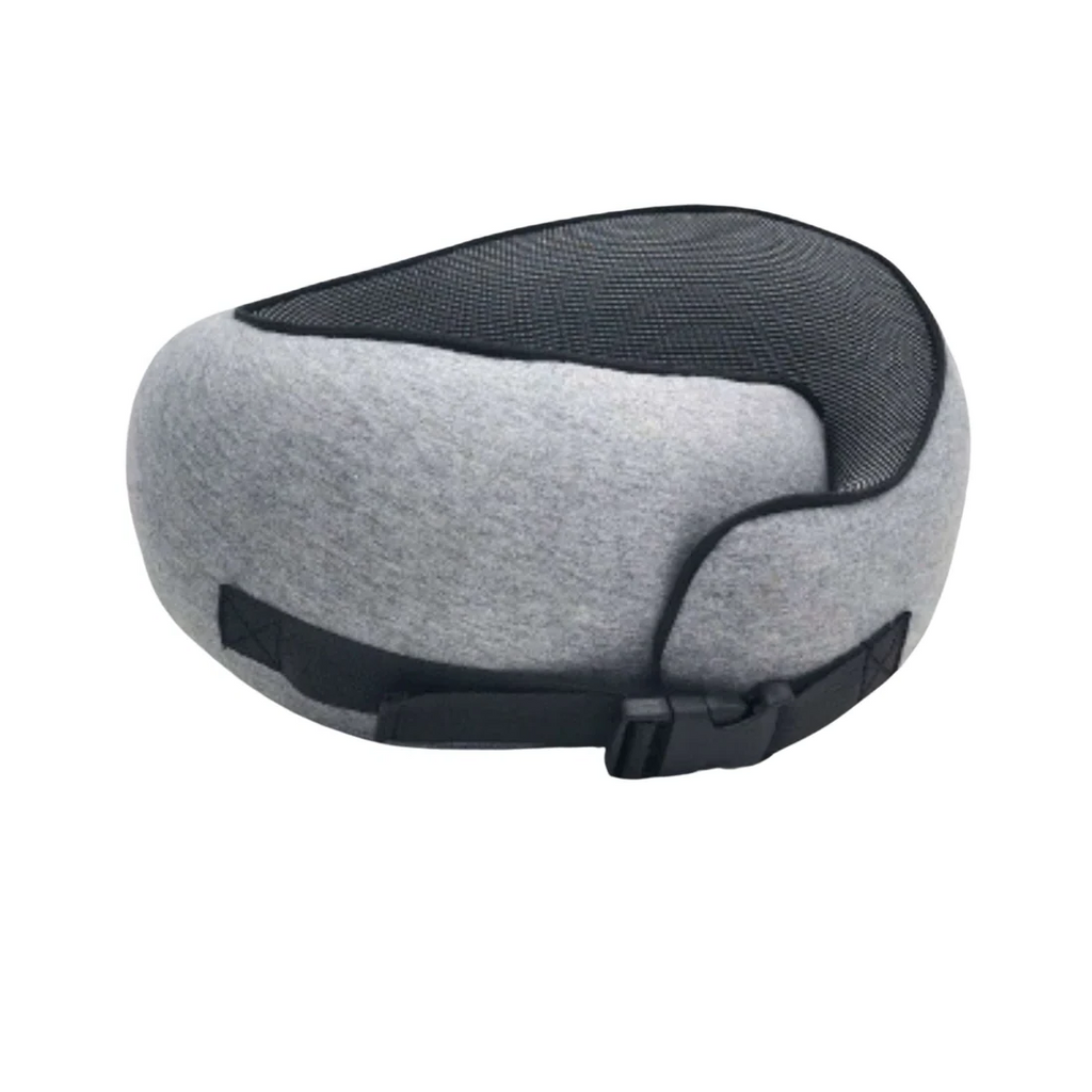 Contoured Travel Neck Pillow with Sleep Mask & Earplugs