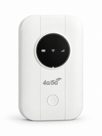 Portable 5G WiFi router product view on a seamless white background