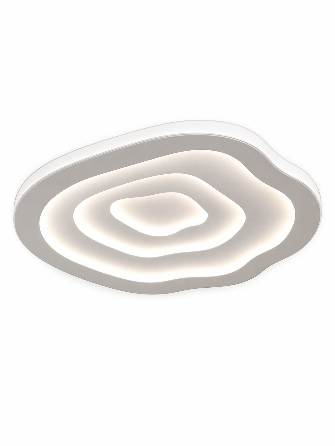 Ripple LED flush mount ceiling light on white background