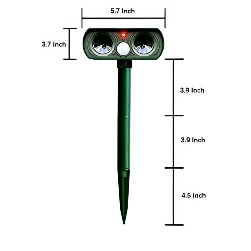 Solar Ultrasonic Deer Repeller with Motion Sensor for Garden
