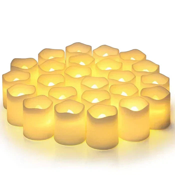 24 Pack Flameless LED Halloween Candles, Warm White