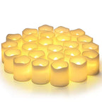 24 Pack Flameless LED Halloween Candles, Warm White