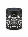 Black solar decorative lantern on white background