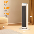 Tower heater dimensions