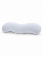 Pale gray wave support pillow on a seamless white background